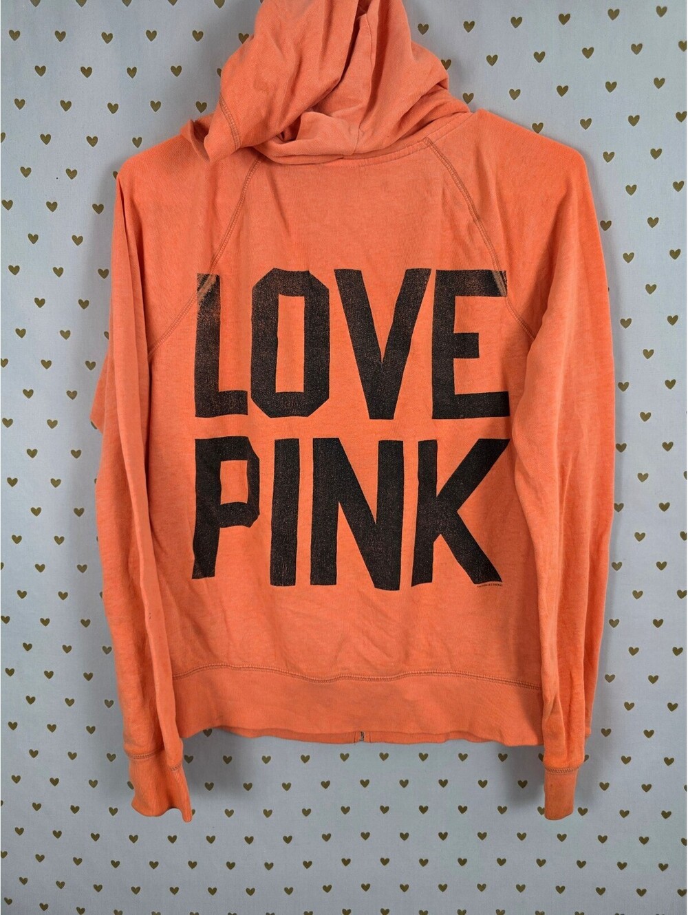 Victorias Secret Pink Neon Vintage Full Zip Hoodie Jacket Y2k Medium